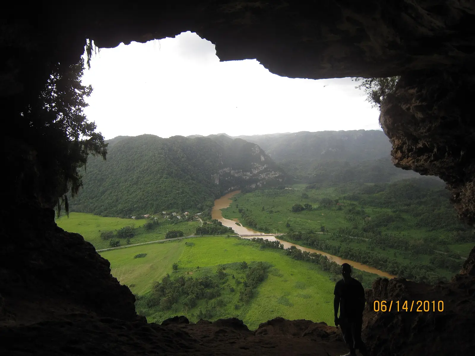 View from the opening of Cueva Ventana near Arecibo, Puerto Rico