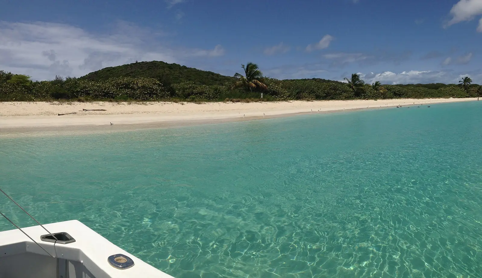 White sand and turquoise water at Flamenco Beach on Culebra