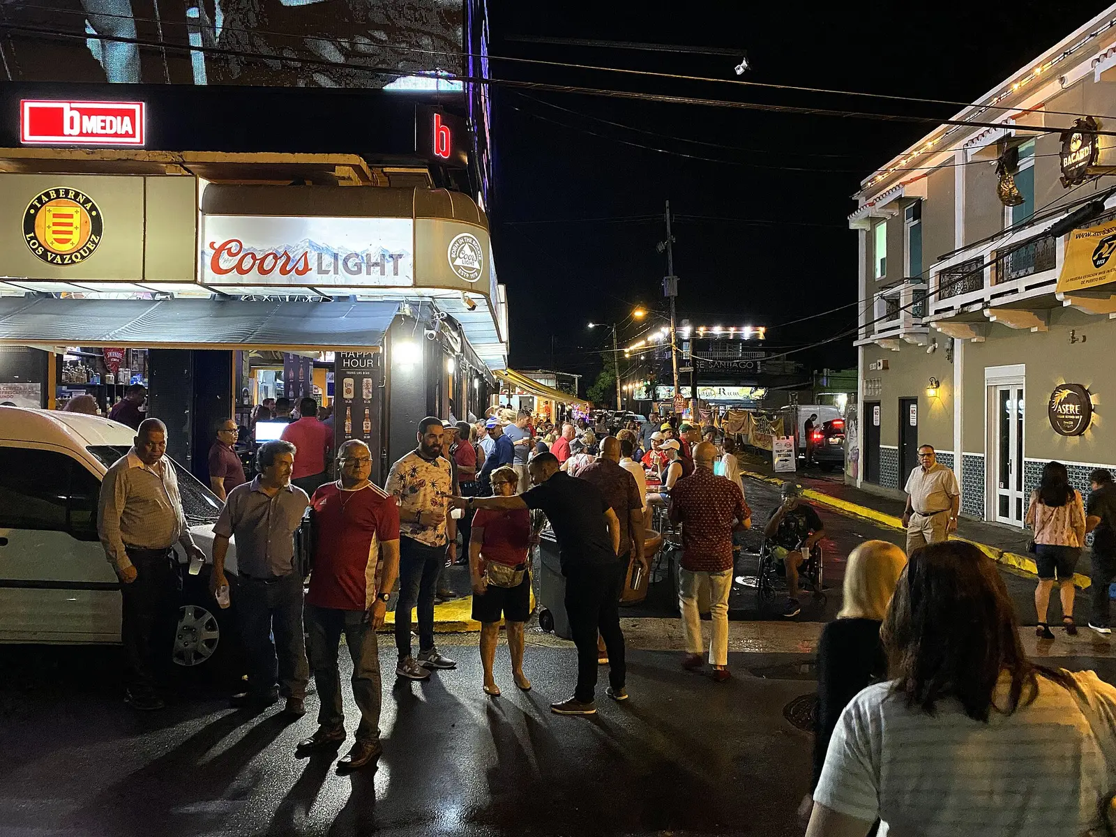 La Placita de Santurce in San Juan after dark
